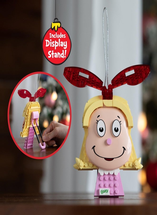 Brickcraft The Grinch Cindy Lou Who Ornament Building Set, 121 PCS Holiday Brick Craft Kit with Display Stand, Christmas Tree Decoration for Kids Adults Collectors, Classic Movie Inspired Gift - Image 5